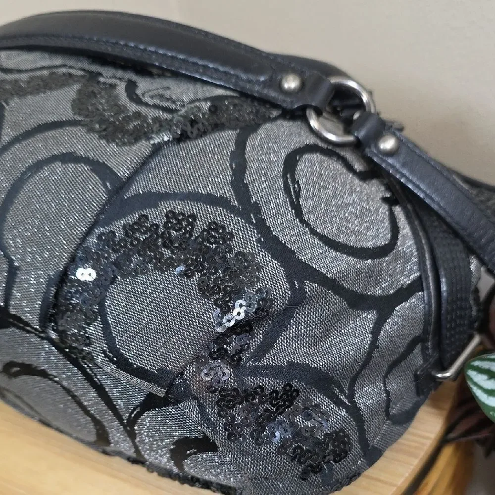 Coach Madison Sophia Op Art Sequin Satchel
